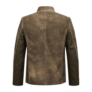 Veste traditionnelle bavaroise pour homme OEM avec col montant et logo frontal, veste d'hiver en laine pour l'extérieur, nouvelle arrivée - Product Image 2