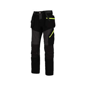 Pantalon de travail haute visibilité respirant de qualité supérieure en tissu polyester-coton, toutes saisons, personnalisable, avec détection des aiguilles - Product Image 2