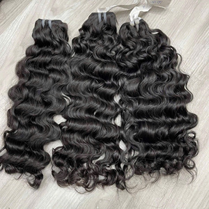 SUPER VENTA Extensión de cabello de trama doble de onda suelta de vapor color negro natural precio al por mayor listo para enviar - Product Image 6