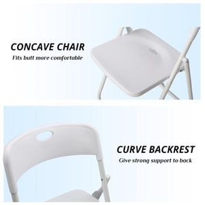 Set di 4 Sedie Pieghevoli in Plastica di Qualità Commerciale, Portatili e Impilabili per Eventi Interni ed Esterni, Feste in Casa e Picnic - Product Image 2