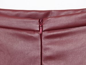 Women's High Waist A-Line PU Leather <b>Skirt</b> Solid Color Knee-Length Shiny Midi <b>Skirt</b> All Seasons Wear - Product Image 6