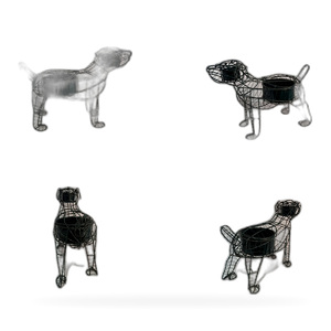 Maceta Rústica de Alambre de Hierro Galvanizado con Recubrimiento de Polvo Negro, Tejida a Mano, con Maceta Interior Extraíble para Jardín, para Perros, Cachorros y Animales - Product Image 6