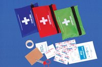 Vente en gros de trousses de premiers soins HONGDI HD-294 pour la randonnée, fournitures médicales, matériau EVA promotionnel, poche rouge, CE ISO 19x5x14cm