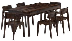Juego de Comedor Convertible de Nogal de Alta Calidad, 8 Piezas, Estilo Moderno, Fácil de Armar, Muebles para Comedor de Hotel o Villa - Product Image 3