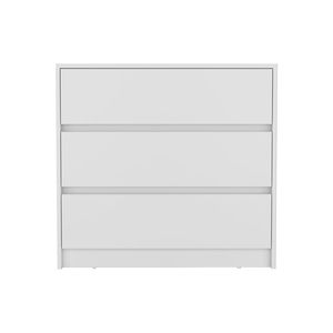 Tocador de tres cajones con acabado blanco Maldus - Product Image 3