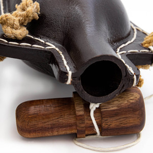 Gourde médiévale de haute qualité en cuir de vache véritable, fabriquée à la main, gourde historique en cuir pour boisson - Product Image 6