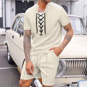Conjunto Deportivo de Verano para Hombre, Camiseta y Pantalones Cortos de Alta Calidad, Multicolor, Estilo Casual, 2 Piezas - Product Image 3