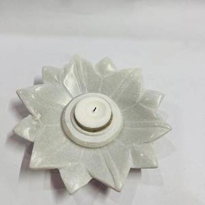 Incrustaciones de mármol con diseño de loto tradicional hecho a mano 9x9cm Urli Stone Crafts 2024 precio al por mayor pintado para decoración del hogar - Product Image 1