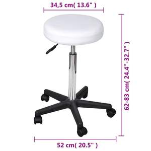 Silla de Oficina Blanca, Cómoda Silla para Computadora - Product Image 4