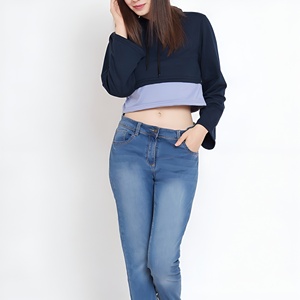 Venta Directa de Fábrica, Sudadera Corta para Mujer, Hecha de Algodón, de Secado Rápido y Tela Cómoda, Sudaderas Cortas para Mujer - Product Image 4