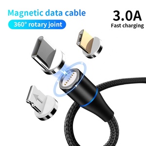สายชาร์จแม่เหล็กไนลอนถัก3 in 1สำหรับเด็กแท็บเล็ตโทรศัพท์มือถือสายดาต้าชนิด C ไมโคร3A - Product Image 5