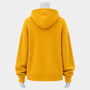 Oversized Winter <b>Long</b> Solid Knitted <b>Hoodie</b> <b>for</b> <b>Women</b> High Quality Eco-Friendly 100% Cotton Fashionable Street Wear - Product Image 4