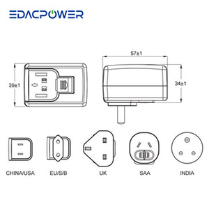 สูงสุด EA1005BVRT อะแดปเตอร์พลังงาน0.66A 6W 9 ~ 12V AC/DC เชื่อมต่อปลั๊กอินแทนกันได้สำหรับใช้ไฟ - Product Image 2
