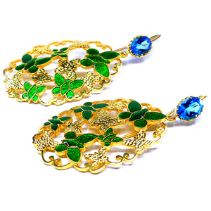 Trendy Gold Plated <b>Hoop</b> <b>Earrings</b> With Crystal Rhinestone Bezel Setting For Women Party Jewelry - Product Image 3