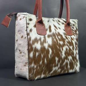 Sac fourre-tout en cuir de vachette à poils, style western, pour femme, sac à main à bandoulière, LHTB-0090B - Product Image 6