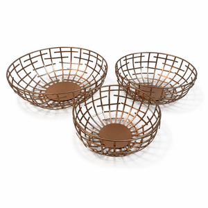 Corbeille à fruits moderne en fil de fer noir pour comptoir de cuisine, bol à fruits et légumes géométrique en métal, support de rangement décoratif - Product Image 6