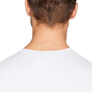 T-shirt blanc à col rond pour homme, mélange de coton, manches courtes, décontracté, basique, séchage rapide, personnalisable - Product Image 6