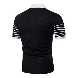 Polo coupe décontractée Design assorti Polo léger en tissu de coton à col rabattable OEM/ODM Vêtements décontractés Polos pour hommes - Product Image 2