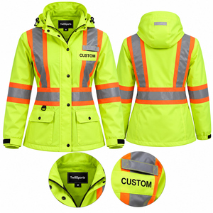 Chaqueta de Seguridad Reflectante de Alta Visibilidad para Mujer, Impermeable, Ropa de Trabajo, Chaqueta para Exteriores, Logotipo Personalizado - Product Image 1