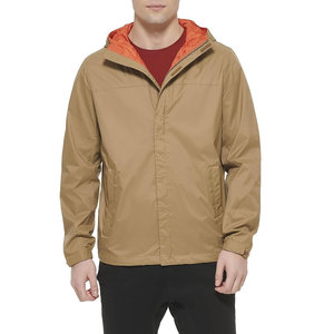 OEM <b>Lightweight</b> Waterproof Windbreaker <b>Jacket</b> for <b>Men</b> | Custom <b>Rain</b> <b>Jacket</b> with Stand Collar and Hooded Design <b>Men's</b> <b>Jackets</b> - Product Image 1