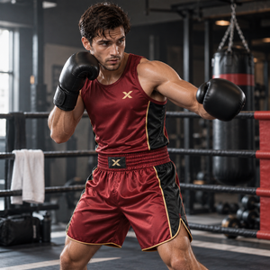 Tenues de boxe pour hommes |   Couleurs personnalisables |   Spandex/Polyester de haute qualité |   Vêtements de sport et d'arts martiaux - Product Image 6