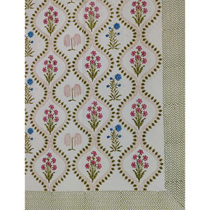 Sábana Plana de Algodón Estampada a Mano con Diseño Geométrico, Doble, Multi Blanco, 200 Hilos, Transpirable, para Hogar, Hotel y Uso Elegante - Product Image 2