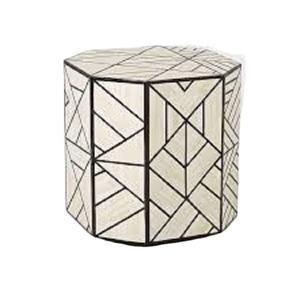 Taburetes Tradicionales Modernos con Incrustaciones de Hueso para Uso en el Hogar y Hoteles, Incrustaciones de Nácar en Madera - Product Image 2