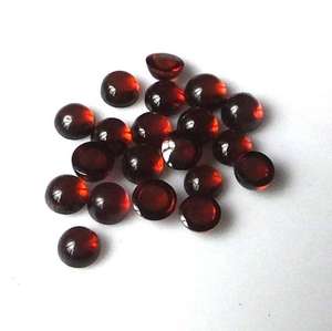 Vente en gros de pierres précieuses naturelles : Quartz de guérison et Grenat, pierres semi-précieuses rondes à dos plat en vrac, pour la création de bijoux DIY - Product Image 3