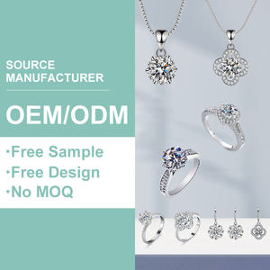 Collares de Moissanita con Corte Corazón Certificados por GRA, Cadena de Eslabones Chapada en Platino, Joyería Fina de Moda Unisex para Niños y Mujeres, Regalo para Fiestas - Product Image 5