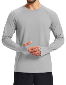 T-shirt à manches longues pour homme, en coton, col rond, respirant, décontracté, streetwear, mode - Product Image 5