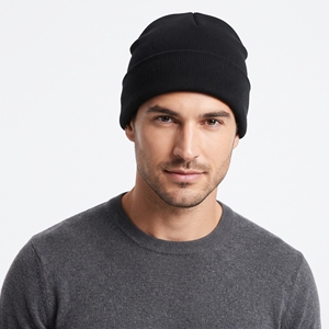 Gorro de punto acanalado amarillo para hombre, gorro informal de invierno con logotipo de letras para adultos, ideal para el invierno y material muy cómodo. - Product Image 2
