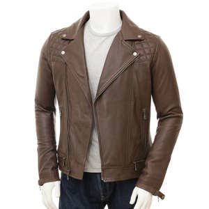 Chaqueta de cuero para hombre al por mayor para la colección de invierno, diseñada a medida con un aspecto elegante, chaqueta de invierno - Product Image 1