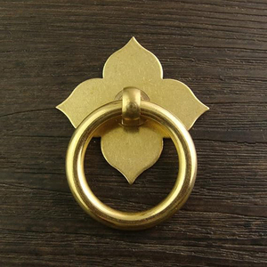<b>Metal</b> Cabinet Knobs Solid Kitchen Cabinet Knobs Hexagon Shape Brushed Gold Knobs for Kitchen Cabinets and Drawers Dresser Knob - Product Image 2