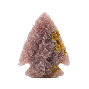 Puntas de flecha de piedra de cuarzo fresa natural, puntas de flecha de jaspe elegante curativas, gemas para mayoristas de cristales - Product Image 2
