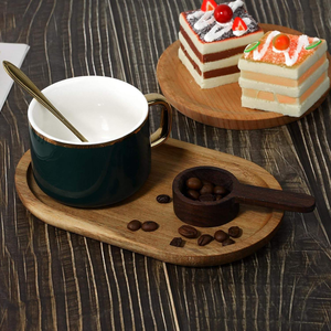 <b>Kitchen</b> Bathroom <b>Small</b> Oval Charcuterie Plates Wooden Serving Tray Board Decorative Jewelry Tray Natural Wood Serving Platters - Product Image 4
