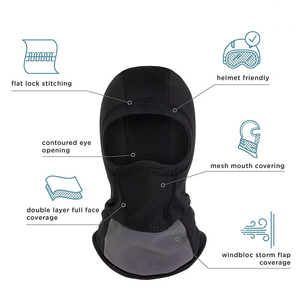 Cagoule d'hiver unisexe en polaire respirante et imperméable 100 % polyester avec protection du cou et du visage – Style Image - Product Image 3