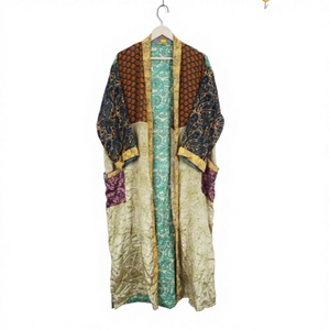 ชุดคลุมผ้าไหมสตรีแบบวินเทจ คิโมโนพิมพ์ลายโบฮีเมียน ชุดชายหาด ระบายอากาศได้ดี ฟรีไซส์ ชุดคลุมยาวเต็มตัว ชุดคิโมโนญี่ปุ่นสำหรับผู้หญิง - Product Image 1