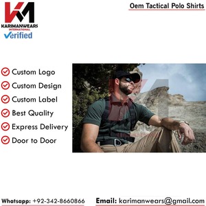 Chemises polo tactiques sur mesure en gros, usine proposant plusieurs options de tissus et personnalisation du logo pour les acheteurs au détail - Product Image 5