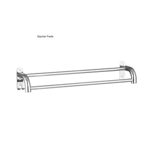 Toallero Doble Moderno para Baño, de Acero Inoxidable, Montado en la Pared, con Rieles Dobles, Ecológico, de 50-60 cm, para Hogar, Hotel y Spa - Product Image 1