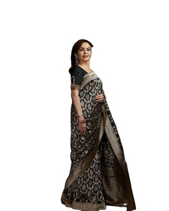 Rich Gorgeous Nita Ambani Wear Banarasi Katan Silk Viscose Multi Color <b>Saree</b> <b>Blouse</b> Shree Indian Exports Machine Washable 6.3m - Product Image 1