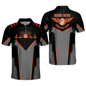 Camiseta de Boliche Sublimada Personalizada, 100% Poliéster, de Alta Calidad, Camisetas de Boliche Personalizadas para Club, Rayas de Rugby para Camisetas - Product Image 2