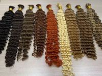 Mèches brunes 100% cheveux humains, vente en gros, double tirage, cuticules alignées, Deep Wave, Cabello Humano