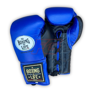 ถุงมือชกมวยหนังแท้ Custom No Boxing No Life สำหรับฝึกซ้อมและแข่งขัน แบบรัดสายรูดและผูกเชือก ปิดนิ้วมือเต็มรูปแบบ ขายส่ง OEM - Product Image 2