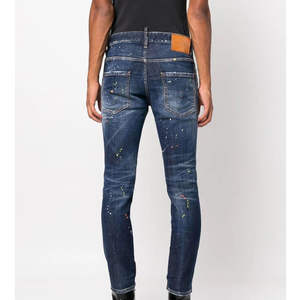 กางเกงยีนส์ทรงบูทคัทผู้ชาย OEM กางเกงทรงเทเปอร์ผ้าฝ้ายหนา ผลิตตามสั่ง แบรนด์ส่วนตัว ผู้ผลิตเสื้อผ้า B2B - Product Image 4