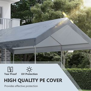 "10FT X 20FT Carport <b>Canopy</b> <b>Tent</b> Portable Garage Patio Cover Adjustable Height Anti UV Car Truck Shelter" - Product Image 4
