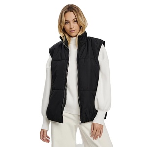 Chaleco de invierno personalizado para mujer, sencillo, 2020, acolchado con cremallera de alta calidad y cuello levantado, relleno de algodón, ropa exterior al por mayor - Product Image 1