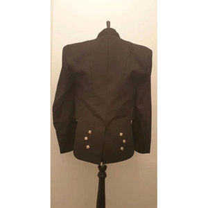 Blazer Prince Charlie noir 100 % laine pour homme avec gilet, tenue traditionnelle écossaise des Highlands - Product Image 3