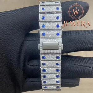 Reloj de Lujo Hip Hop de Acero Inoxidable con Diamantes Moissanite, Esfera Personalizada y Acabado de Joyería Premium Disponible al Mejor Precio - Product Image 2