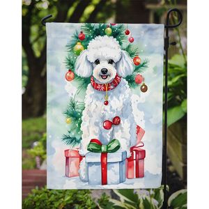 Drapeau de jardin de Noël Caniche multicolore Bannière décorative de jardin pour Patio Artwork & Flower Beds Mailbox Flag Size - Product Image 3