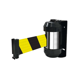 อลูมิเนียมอัลลอยด์สีเหลือง/ดํา 4M พร้อมสายพานความระมัดระวังแบบติดผนังแบบอะโนไดซ์แบบยืดหดได้ (ความยาวเทป 400 ซม.) - Product Image 1